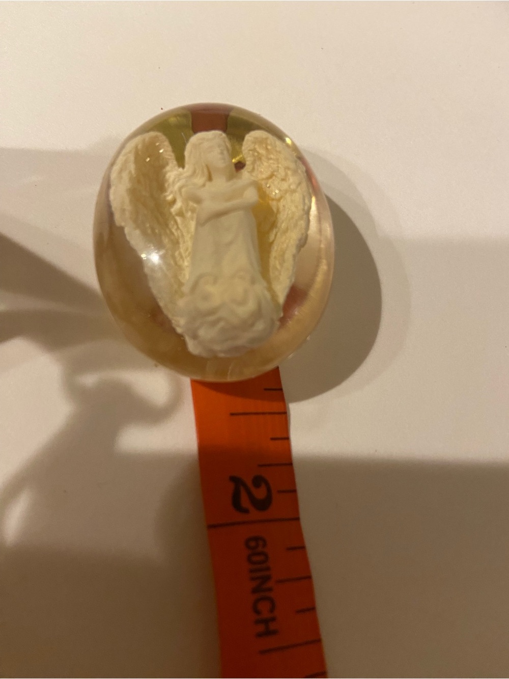 Cream Angel Cameo Worry Stone